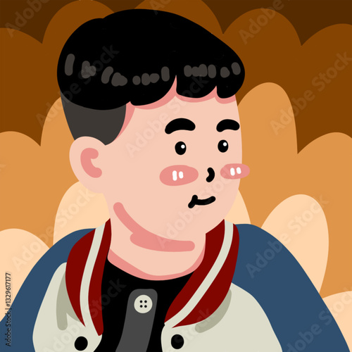 cartoon of a boy in a sweater