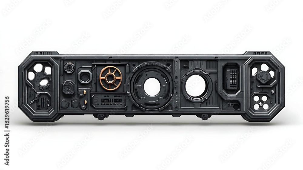 Futuristic Spaceship Control Panel Design Render Futuristic Spaceship Control Panel Design Render