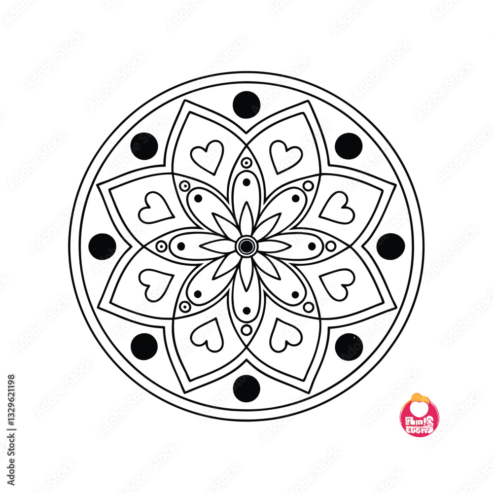 Pattern in the form of a mandala. Henna tattoo mandala. Mehndi style. Decorative pattern in oriental style. Coloring book page. Pattern in the form of a mandala. Henna tattoo mandala. Mehndi style. Decorative pattern in oriental style. Coloring book page.