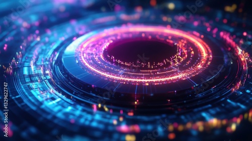 Quantum Machine Emitting Holographic Binary Qubits