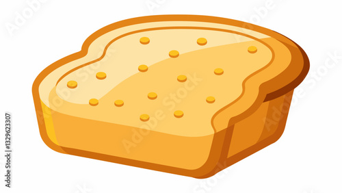 The edges of the bread are perfectly crispy while the center remains soft and fluffy creating a mouthwatering combination of textures.. Vector illustration