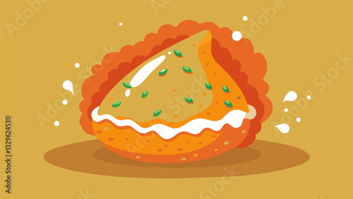 The crunch of deepfried dough and the succulent taste of shredded chicken creates a heavenly combination in each bite of a traditional coxinha eagerly sad by locals and visitors. Vector illustration
