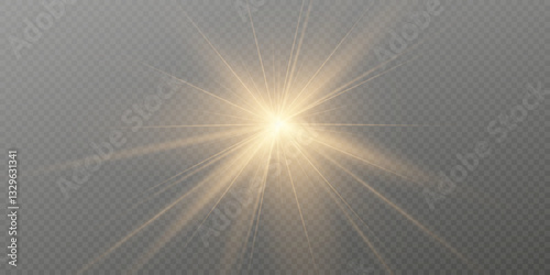A bright flash of yellow light.