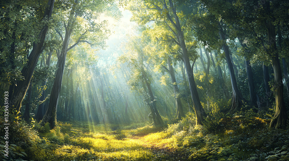 Obraz premium sunset in the forest