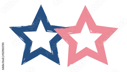 Intertwined geometric stars symbolizing love, vibrant representation