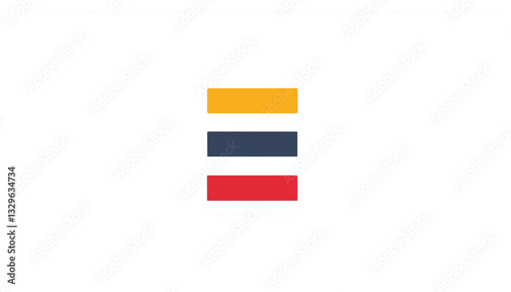 Equality symbol in flat vector style on white background, minimal design Equality symbol in flat vector style on white background, minimal design