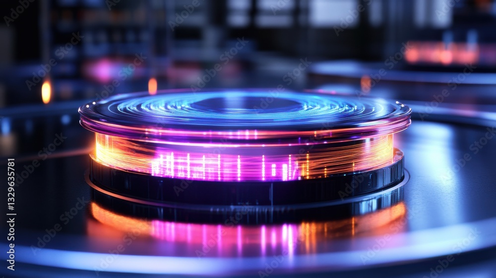 Holographic Quantum Machine Glowing with Swirling Berries