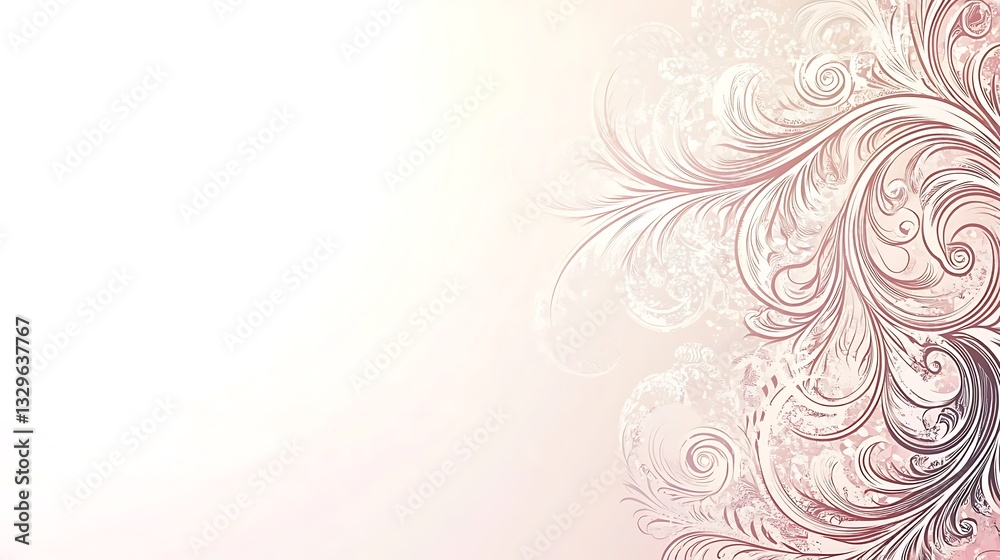 Elegant artistic design showing floral swirls with decorative embellishments and patterns Elegant artistic design showing floral swirls with decorative embellishments and patterns