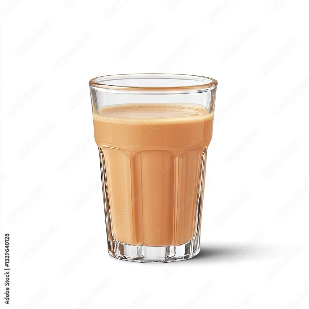 Iced tea in glass, refreshing drink, white background, summer beverage Iced tea in glass, refreshing drink, white background, summer beverage