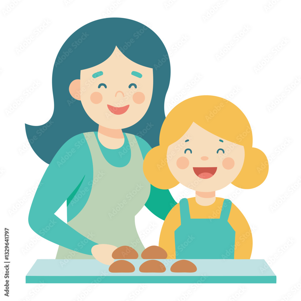 Mother's Day Joy: A Mom and Daughter's Laughter art kid love cute girl Mother's Day Joy: A Mom and Daughter's Laughter art kid love cute girl