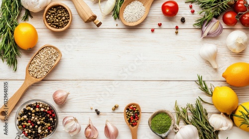 Wallpaper Mural Vibrant table displaying an abundance of various fresh vegetables and fruits for healthy eating Torontodigital.ca