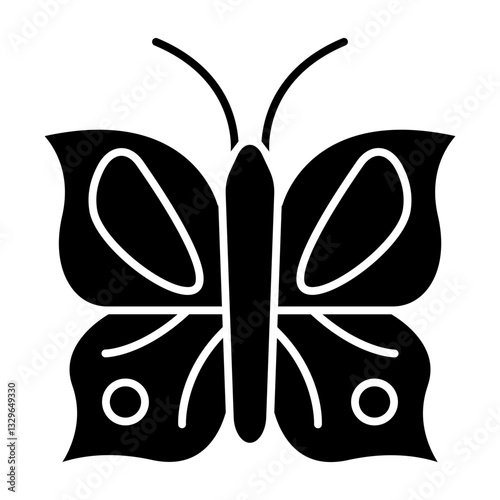 Cleopatra butterfly black icon