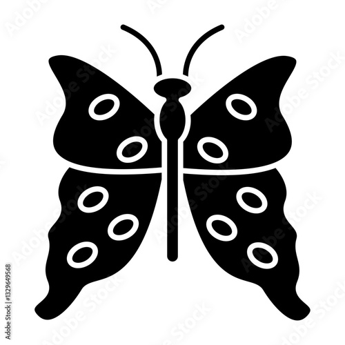 Lime butterfly black icon