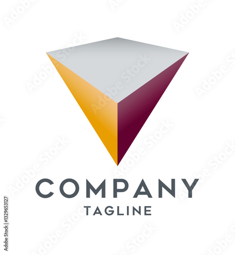 Fotografi professional cornerstone logo design template, 3d business logo