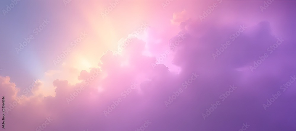Serene Pastel Clouds with Soft Sunlight: A Dreamy Sky Background Serene Pastel Clouds with Soft Sunlight: A Dreamy Sky Background