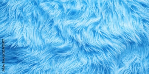 Soft, wavy blue fur texture, resembling a cozy and vibrant fabric, perfect for artistic or decorative uses.