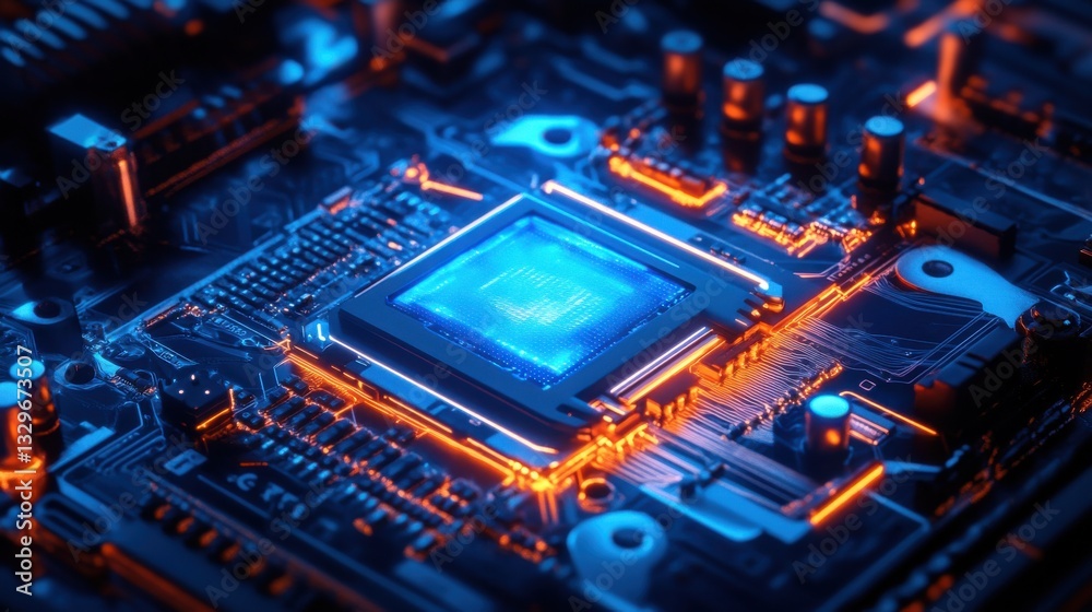 Quantum Processor Glowing with Floating Holographic Quantum Processor Glowing with Floating Holographic