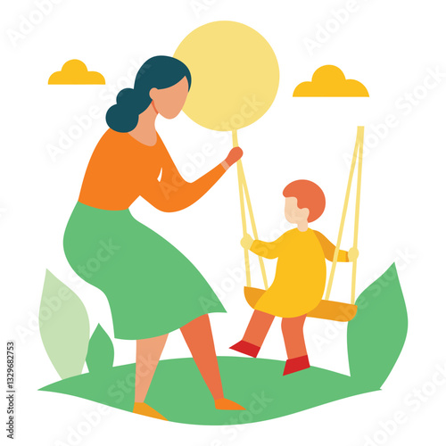Sunny Day Swing: A Mother's Love, Happy Mother's Day fun joy park play