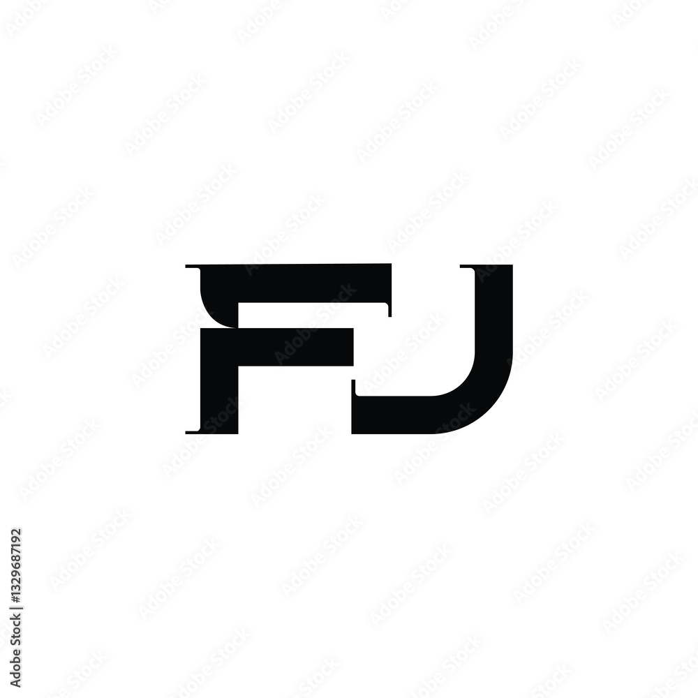 FJ monogram logo design letter text name symbol monochrome logotype alphabet character simple logo FJ monogram logo design letter text name symbol monochrome logotype alphabet character simple logo