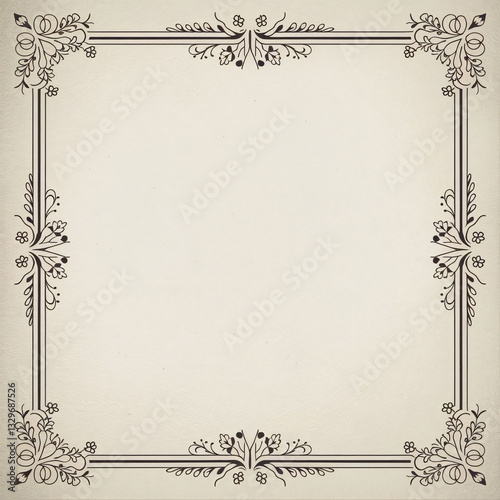 Thin Floral Border Designs for Poems, Letters, and Elegant Stationery