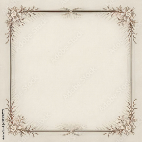 Thin Floral Border Designs for Poems, Letters, and Elegant Stationery