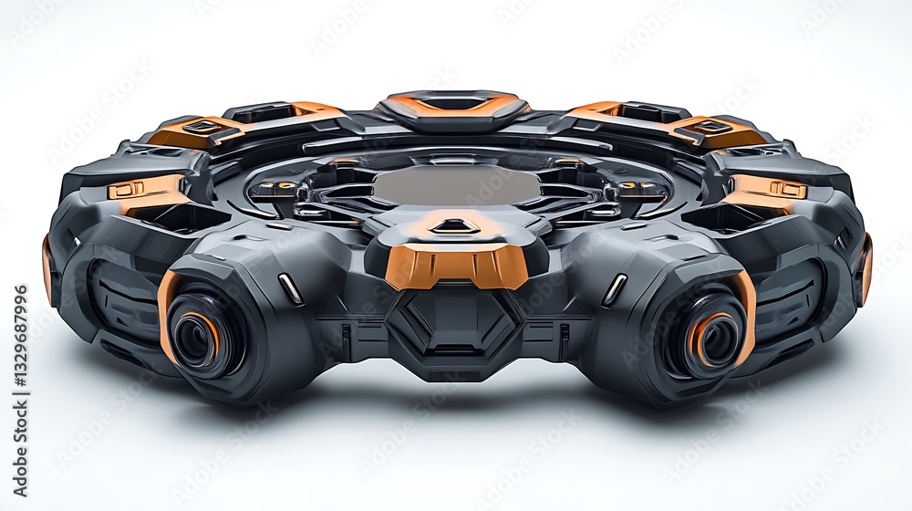 Futuristic Circular Vehicle Design Concept Render Futuristic Circular Vehicle Design Concept Render