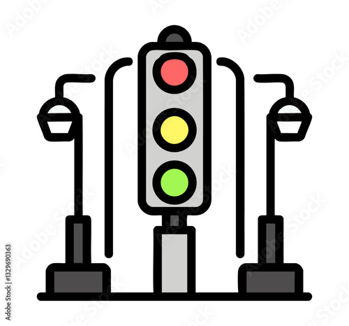 Sygnalizacja świetlna ilustracja