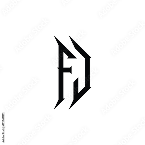 Free Download FJ monogram logo design letter text name symbol monochrome logotype alphabet character simple logo - GFXLoad