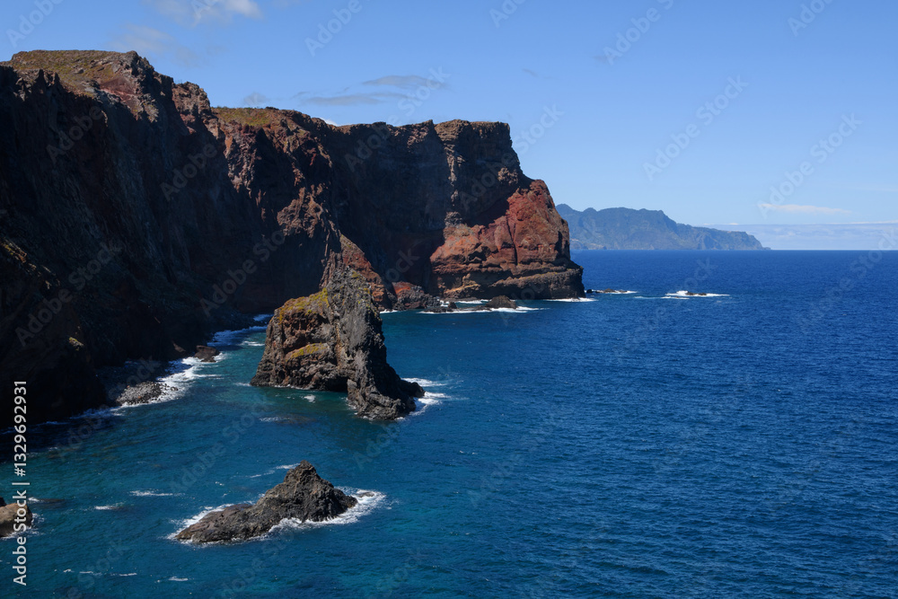 view of Ponta de São Lourenço - volcanic peninsula on Madeira island (Portugal)