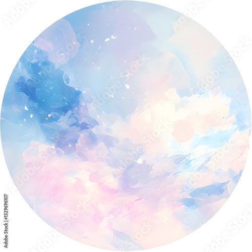 watercolor texture badge ornamental sticker charming background frame
