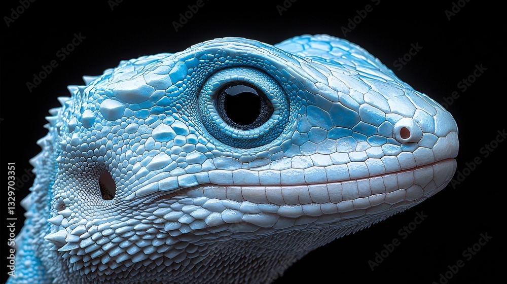 Fototapeta premium Close-up Blue Lizard Portrait