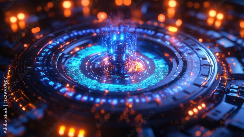 Holographic Quantum Machine Glowing with Swirling Berries Holographic Quantum Machine Glowing with Swirling Berries