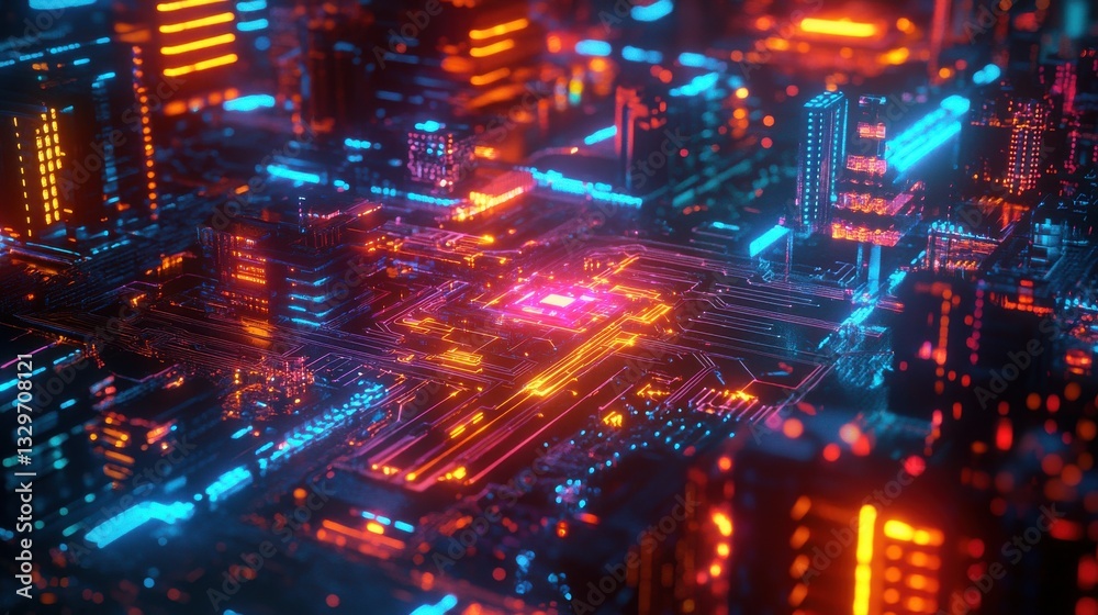 Quantum Neural Network with Glowing Synaptic Connections