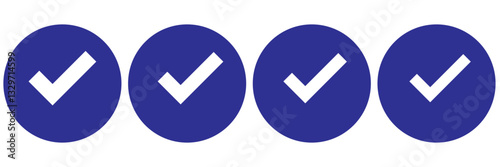 Facebook Instagram verified account badge social media icon vector illustration