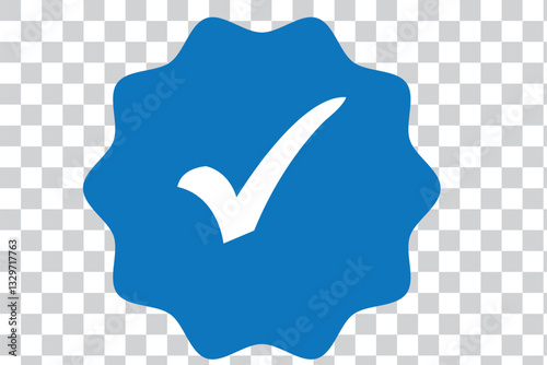 Facebook Instagram verified account badge social media icon vector illustration