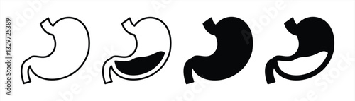 stomach icon, stomach ace icon vector illustration