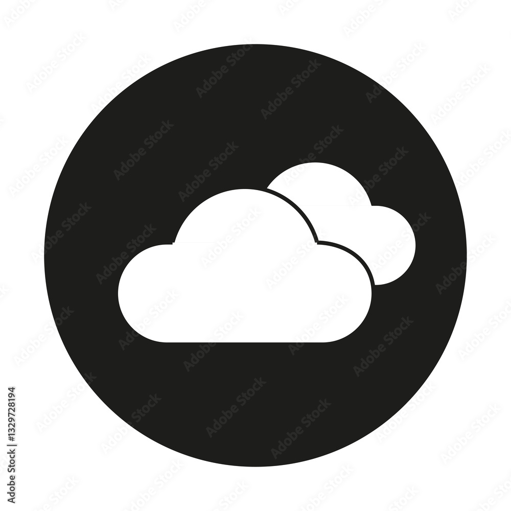 Cloud icon - weather icon vector illustration Cloud icon - weather icon vector illustration