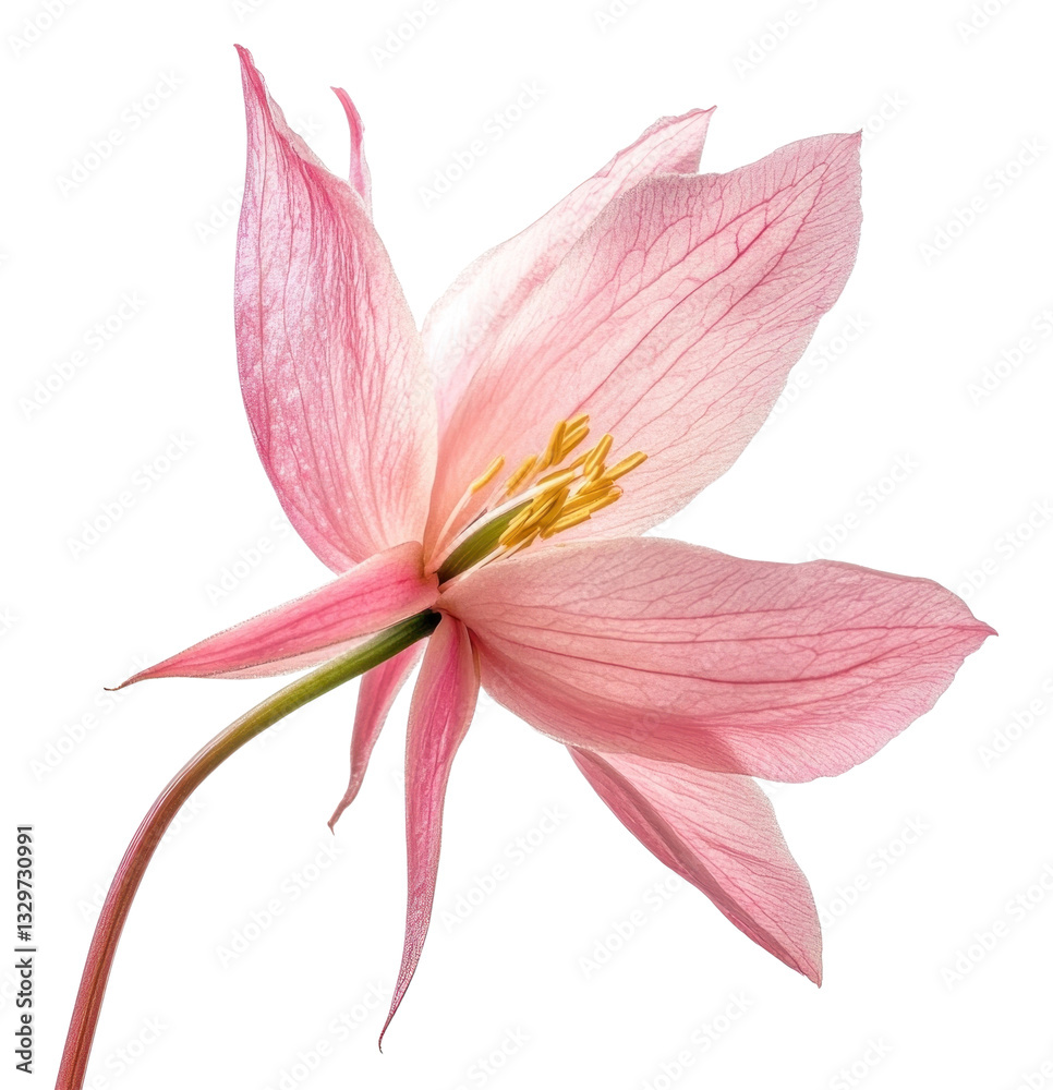 Naklejka premium PNG A single Columbine petal petals photography botanical.