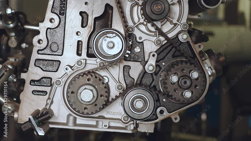 Car motor, Car motor in service, Extracted car motor Car motor, Car motor in service, Extracted car motor