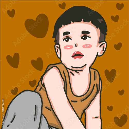 Baby boy with a cute smile