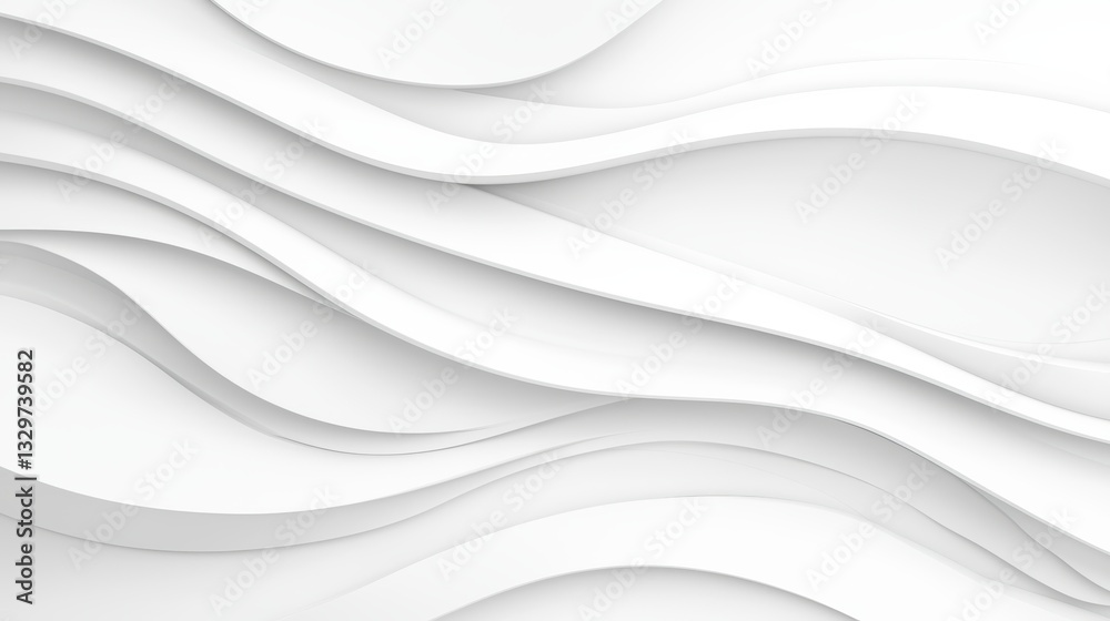 Flowing white wavy lines on abstract background, a modern minimalist design Flowing white wavy lines on abstract background, a modern minimalist design