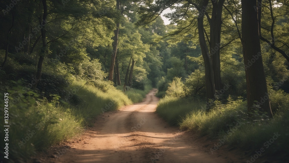 Obraz premium Forest path in summer.