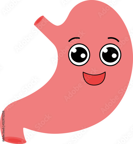 Strong healthy stomach character