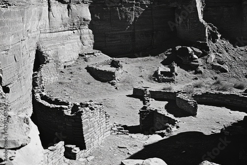 Land of Enchantment: Chaco Canyon Ruins in Majestic Desert Landscape