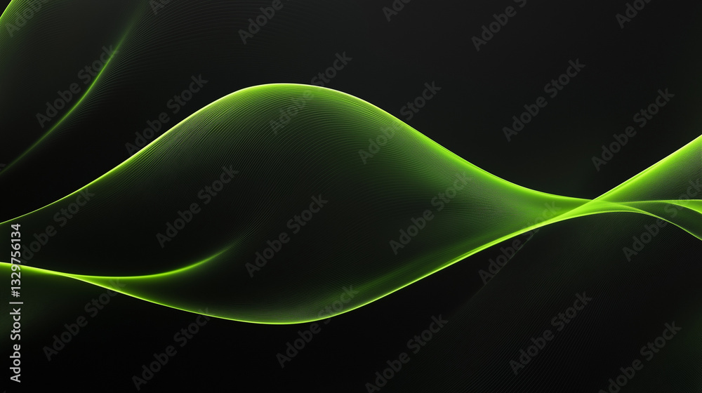 Naklejka premium Digital green particles wave and light abstract background with shining dots and stars. abstract wallpaper art. backdrop concept.