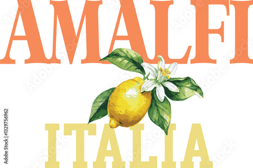 Lemon Italia Milan limon fruit limone citrus pretty Amalfi trending Trending Script Slogan Graphic Tee t-shirt logo artwork typography tote badge emblem crest  Europe European summer pink yellow