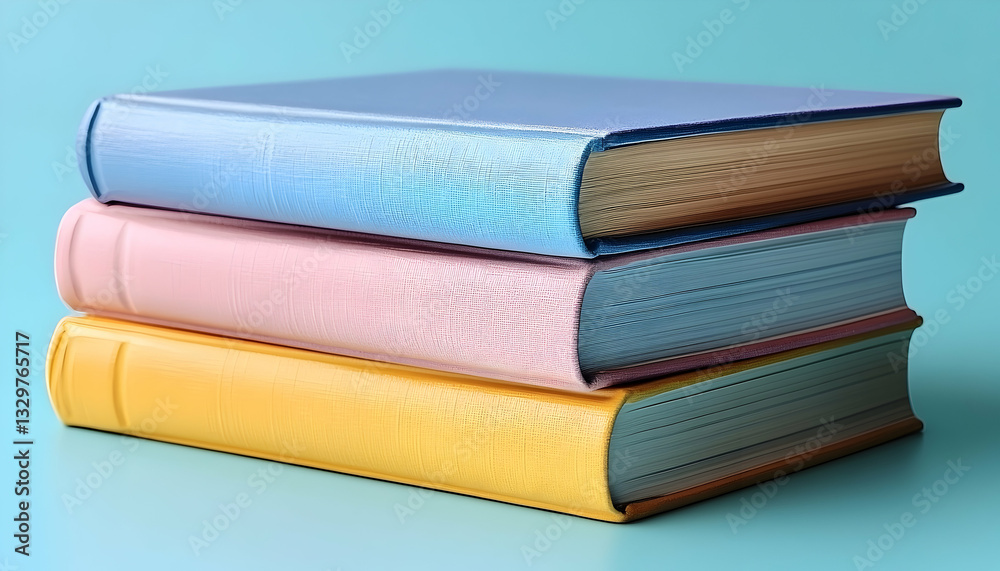 Stack of colorful hardback books Stack of colorful hardback books