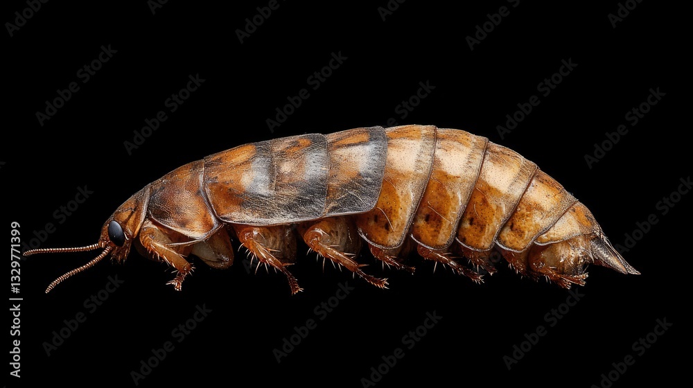 Madagascar Hissing Cockroach: Brown Bug Insect with Antennae and Crawling Legs Madagascar Hissing Cockroach: Brown Bug Insect with Antennae and Crawling Legs