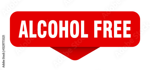 alcohol free sticker. alcohol free sign on transparent background