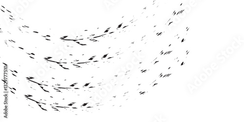 Grunge tire tracks, wheel braking marks. Silhouette of truck, car or motorcycle tread pattern. Design element of car racing, motorsport, speed racing. Vector illustration eps10